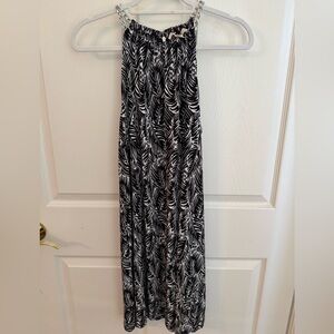 Sleeveless chain detail Michael Kors zebra print dress size L
